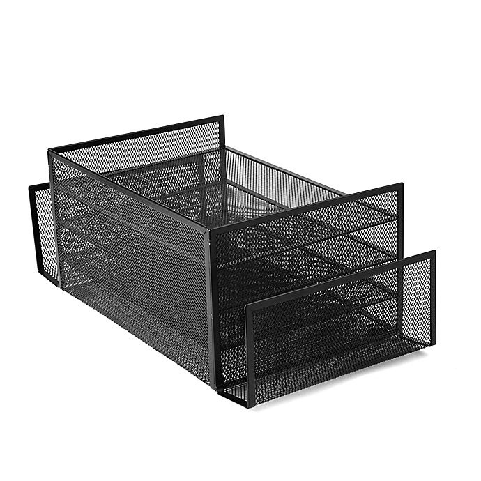 slide 3 of 7, Mind Reader Desk Organizer - Black, 1 ct