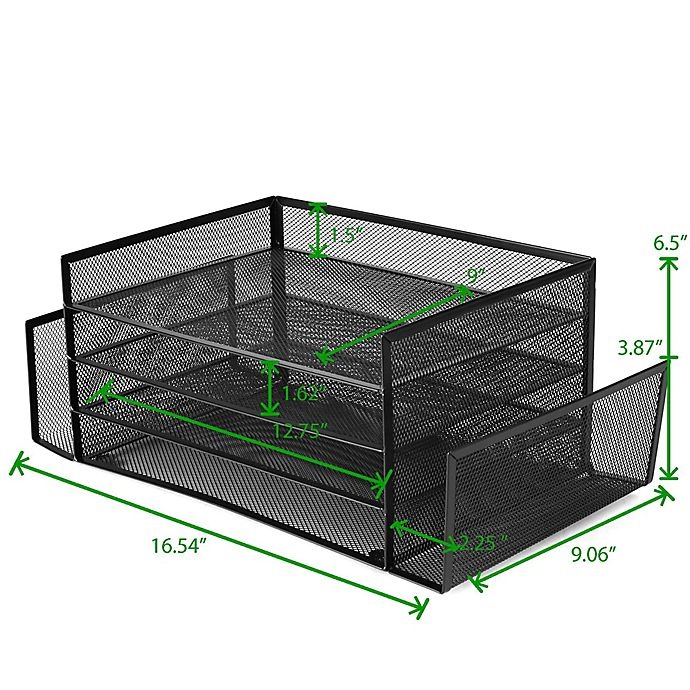 slide 7 of 7, Mind Reader Desk Organizer - Black, 1 ct