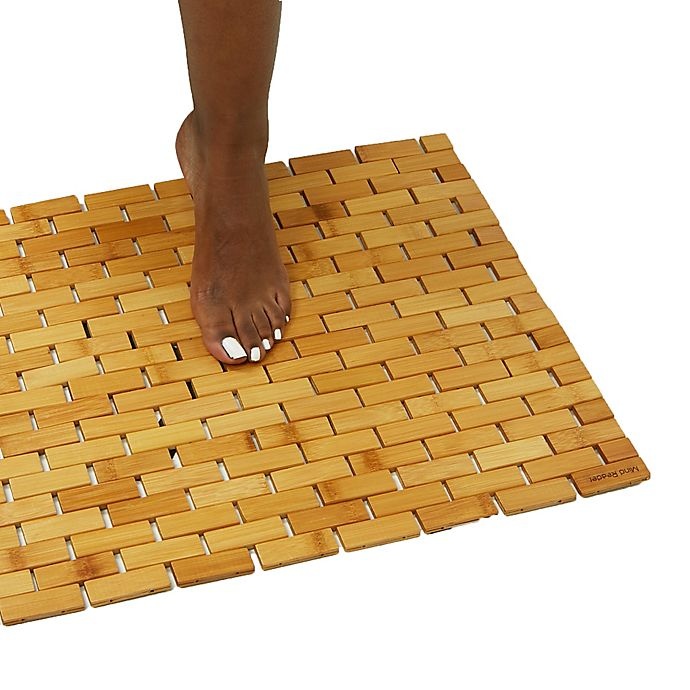 slide 2 of 7, Mind Reader Luxury Anti-Slip Shower Bath Mat - Brown, 1 ct