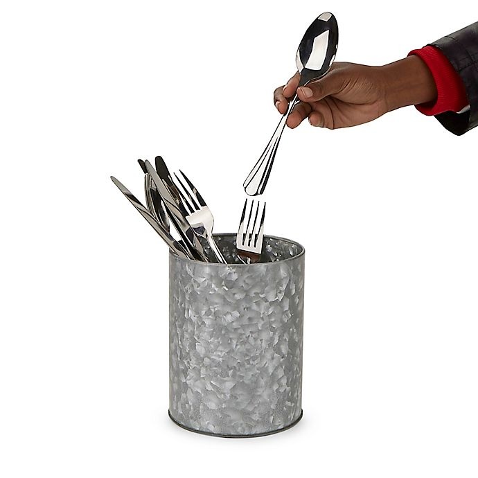 slide 2 of 7, Mind Reader Freestanding Utensil Holders - Silver, 2 ct