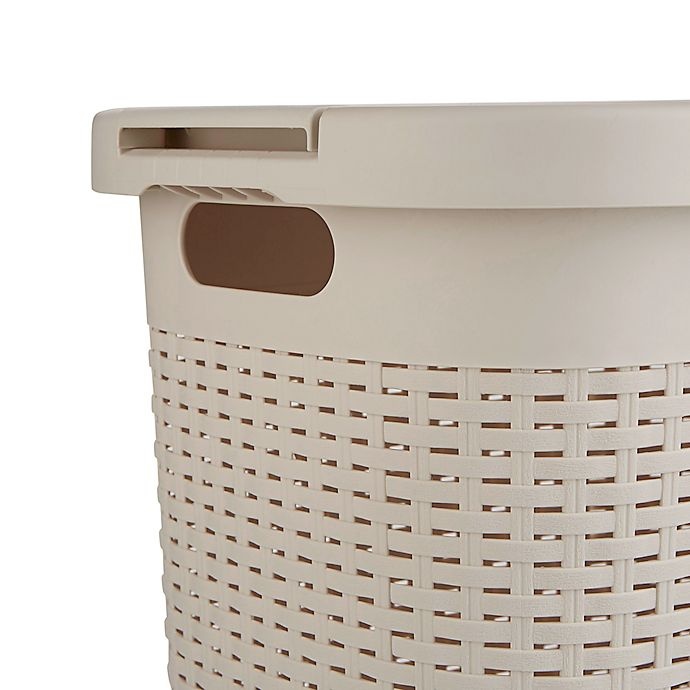 slide 6 of 7, Mind Reader Laundry Hamper - Ivory White, 60 liter