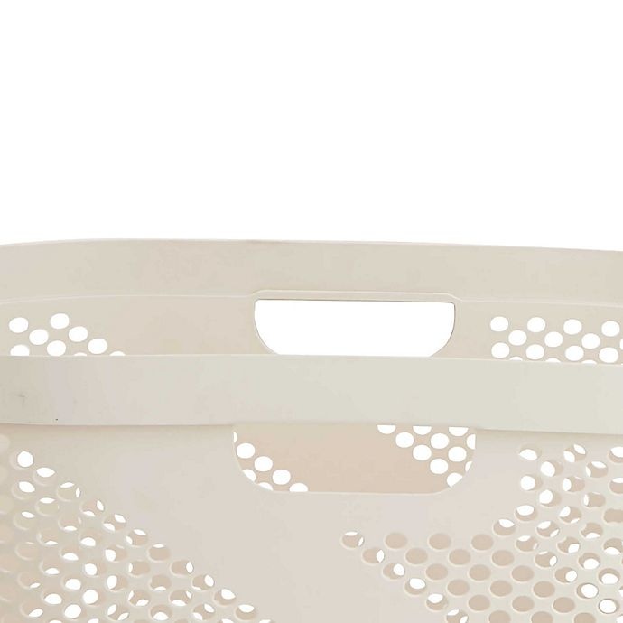 slide 7 of 7, Mind Reader Laundry Storage Basket - Ivory White, 40 liter