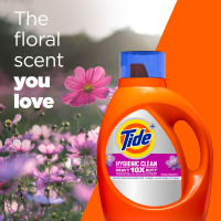 slide 24 of 25, Tide Hygienic Clean Heavy 10x Duty Liquid Laundry Detergent, Spring Meadow, 94 Loads, HE Compatible, 132 fl oz