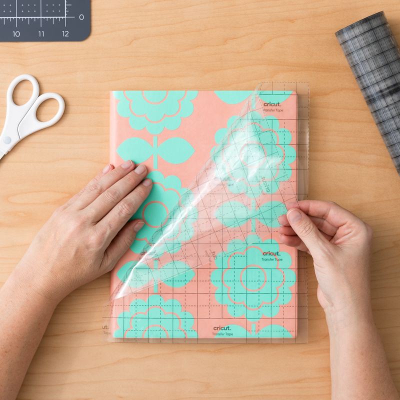 slide 4 of 6, Cricut Linerless Transfer Tape 15' Transparent: Vinyl Transfer, Compatible with Cricut Tools, PET Material, Clear, 13" Width, 1 ct