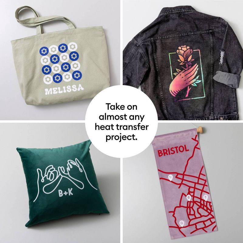 slide 4 of 11, Cricut EasyPress 3 12"x10": Iron-On Transfer, Plastic, 13.85 lbs, 15.47" Length, Blue, Cricut Iron On Vinyl, 13.85 lb