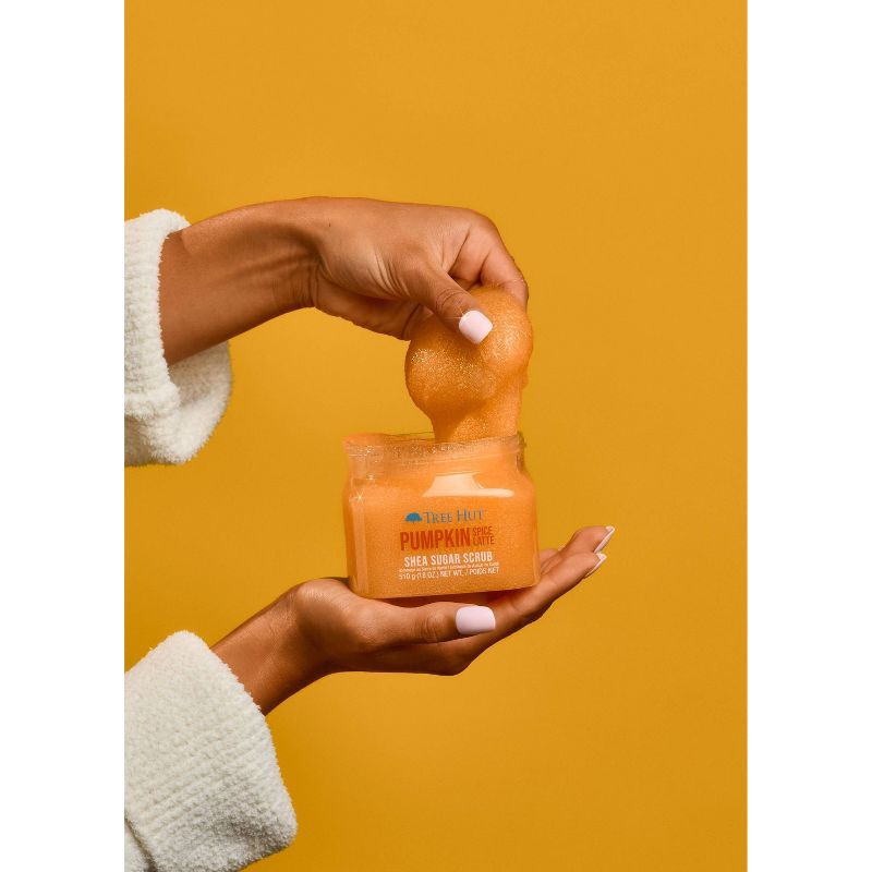 slide 9 of 9, Tree Hut Pumpkin Spice Latte Shea Sugar, Clove, Vanilla & Cinnamon Body Scrub - 18oz, 18 oz