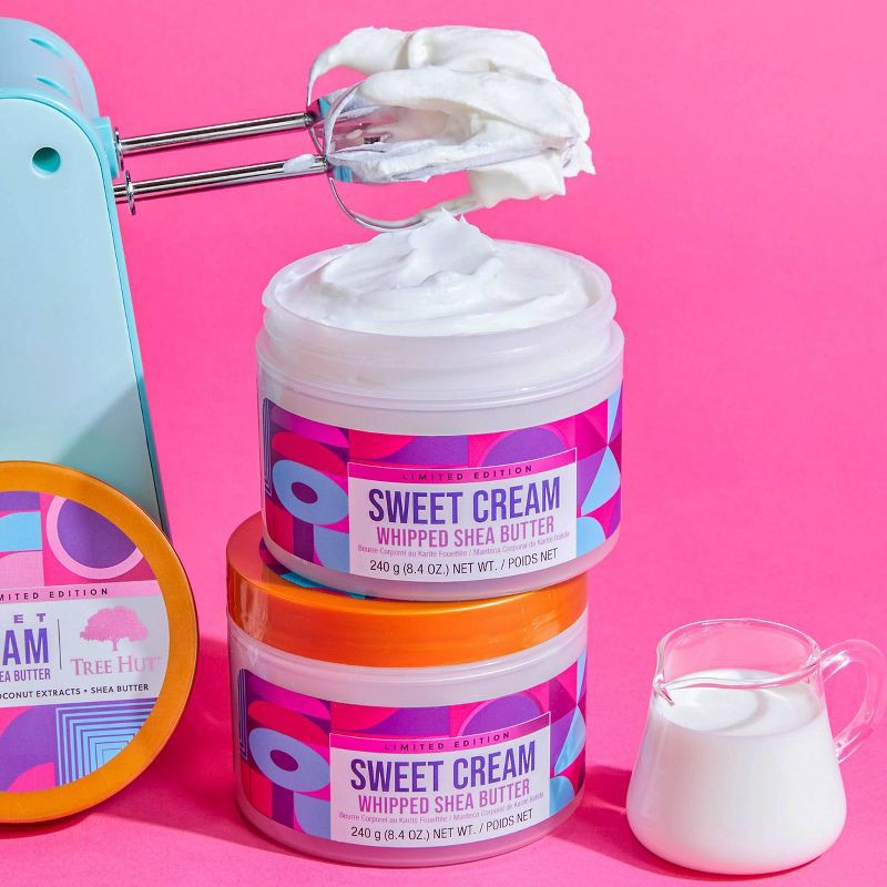 slide 9 of 10, Tree Hut Sweet Cream Whipped Body Butter Vanilla, Honey, Almond & Coconut - 8.4oz, 8.4 oz