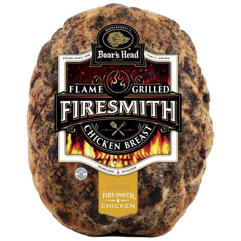 slide 2 of 4, Boar's Head FireSmith Flame Grilled Chicken Breast - Deli Fresh Sliced - price per lb, per lb