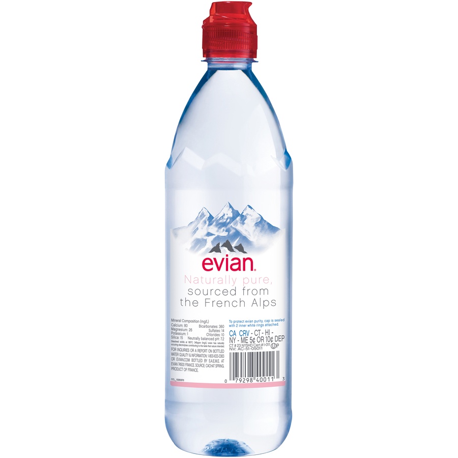 slide 2 of 2, Evian Water - 1.58 pt, 1.58 pt