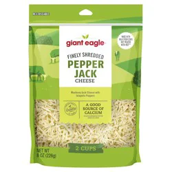 Giant Eagle Fancy Shredded Pepper Jack Cheese