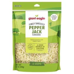 Giant Eagle Fancy Shredded Pepper Jack Cheese