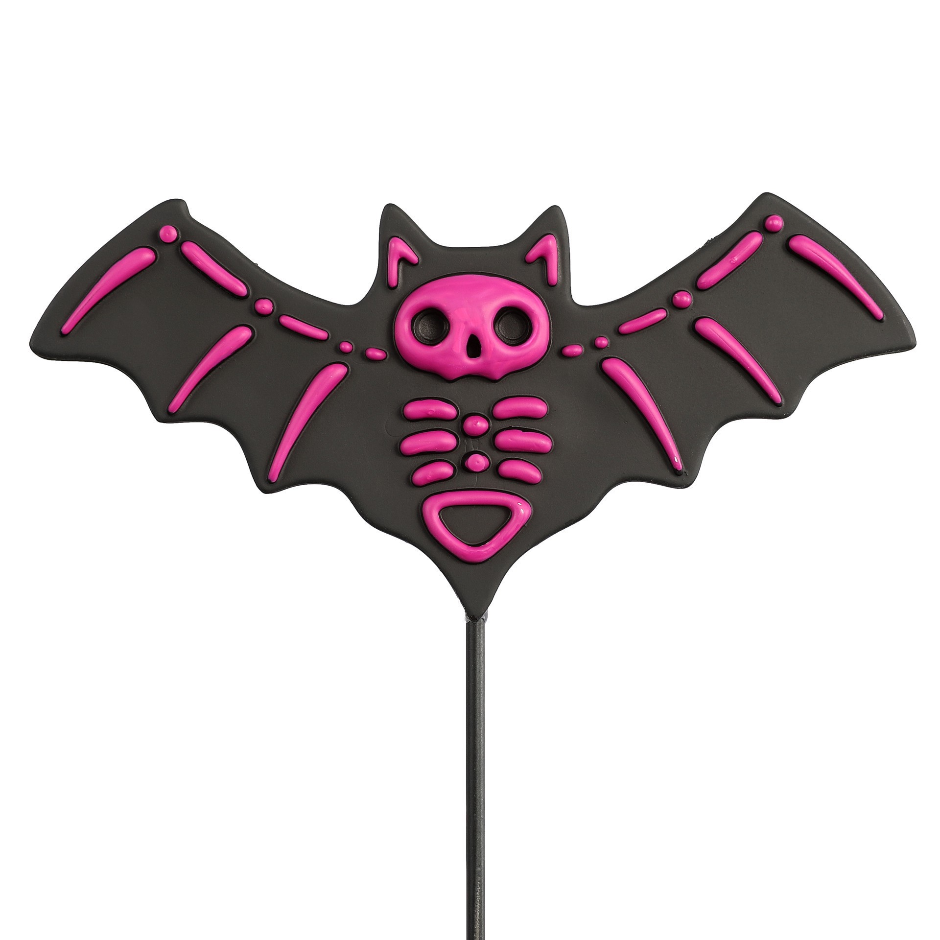 slide 3 of 3, 9" Black & Pink Bat Skeleton Pick By Ashland, 9 in