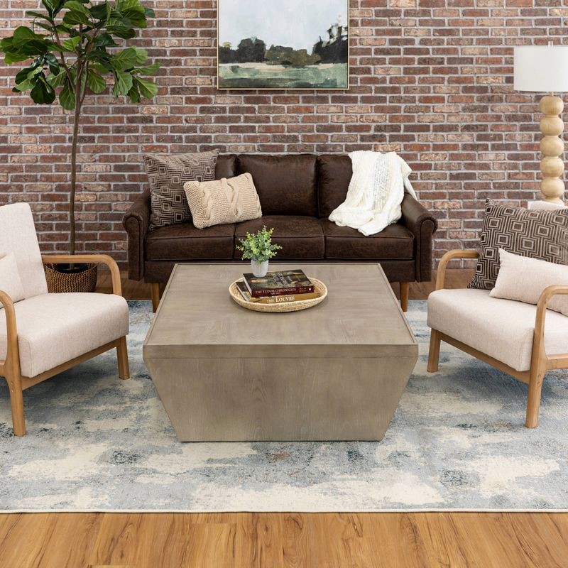 slide 4 of 7, 5'x7' Watercolor Area Rug Gray - Threshold™: Geometric Pattern, Skid-Resistant, Medium Pile, Indoor Use, 1 ct