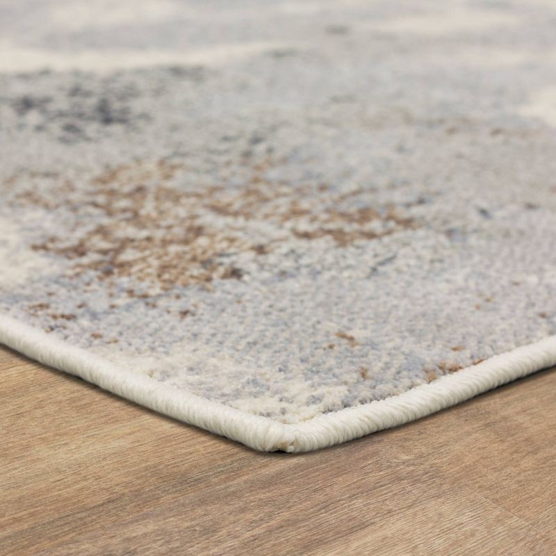 slide 6 of 7, 5'x7' Watercolor Area Rug Gray - Threshold™: Geometric Pattern, Skid-Resistant, Medium Pile, Indoor Use, 1 ct