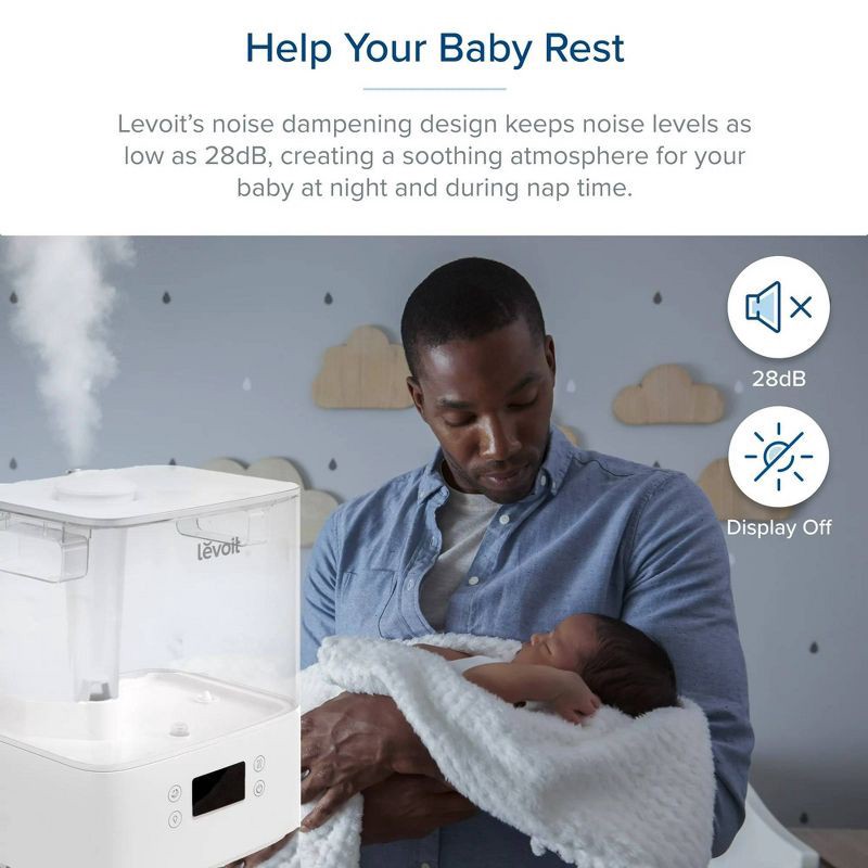 slide 16 of 21, Levoit Classic 300S Ultrasonic Smart Humidifier White: Cool Mist, No Filter, 300-500 sq. ft., Bedroom & Baby Use, 1 ct