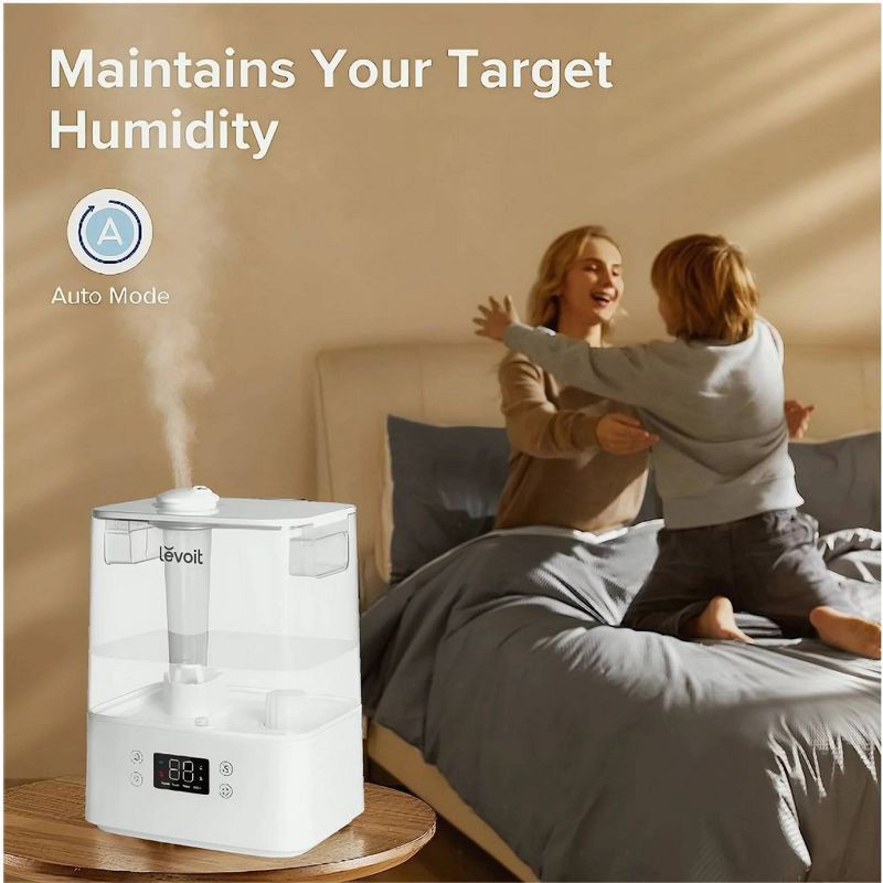 slide 18 of 21, Levoit Classic 300S Ultrasonic Smart Humidifier White: Cool Mist, No Filter, 300-500 sq. ft., Bedroom & Baby Use, 1 ct