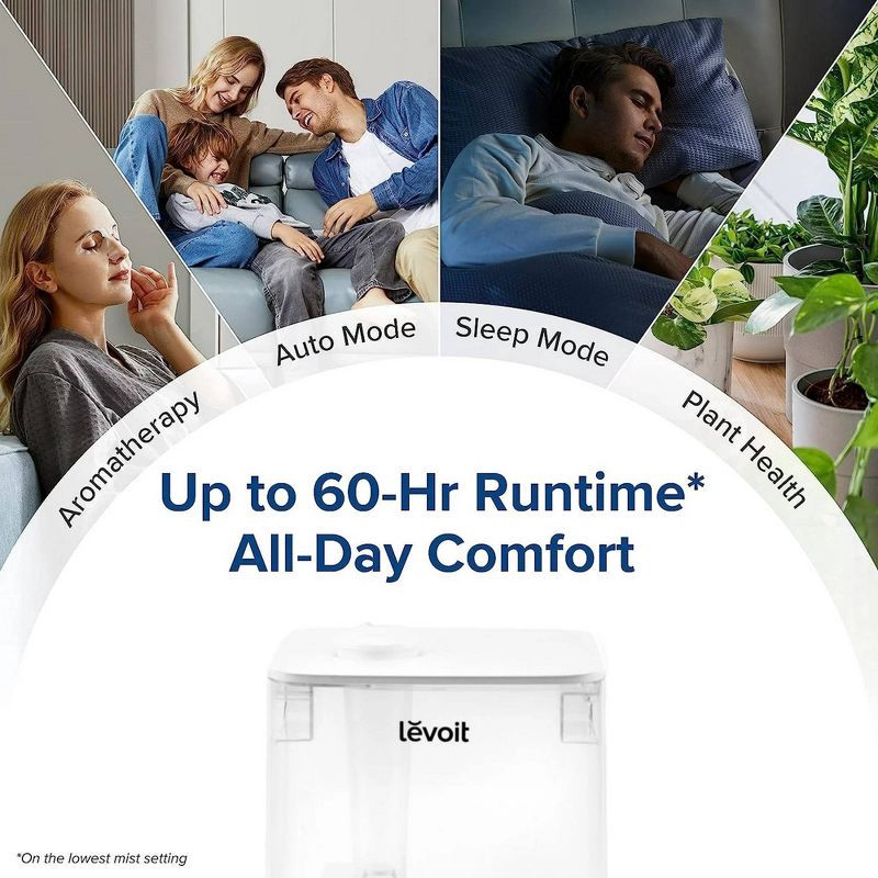 slide 21 of 21, Levoit Classic 300S Ultrasonic Smart Humidifier White: Cool Mist, No Filter, 300-500 sq. ft., Bedroom & Baby Use, 1 ct