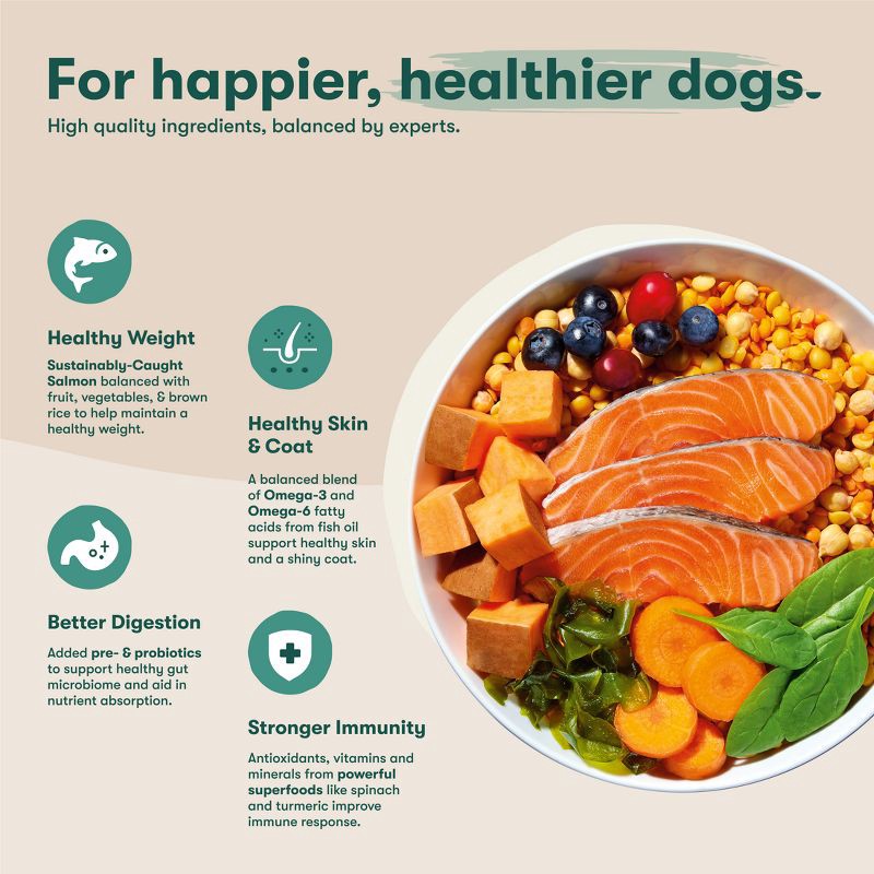 slide 4 of 9, Jinx Grain-Free Dry Dog Food with Salmon, Sweet Potato & Carrot Flavor - 11.5lbs, 11.5 lb