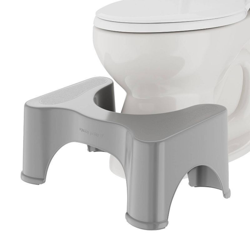 slide 2 of 6, 9" Step Stool Gray - Squatty Potty: Polypropylene, No Assembly, 250 lbs Max Load, 250 lb