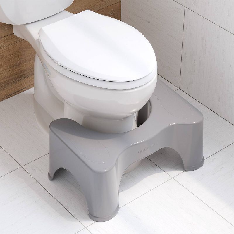 slide 5 of 6, 9" Step Stool Gray - Squatty Potty: Polypropylene, No Assembly, 250 lbs Max Load, 250 lb