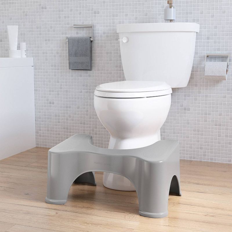 slide 6 of 6, 9" Step Stool Gray - Squatty Potty: Polypropylene, No Assembly, 250 lbs Max Load, 250 lb