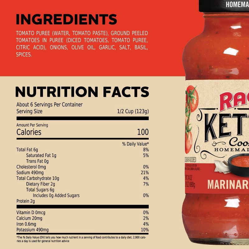 slide 2 of 6, Ragu Kettle Cooked Marinara Pasta Sauce - 24oz, 24 oz