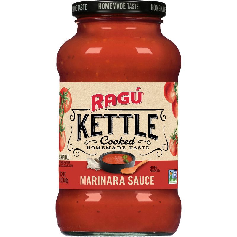 slide 1 of 6, Ragu Kettle Cooked Marinara Pasta Sauce - 24oz, 24 oz