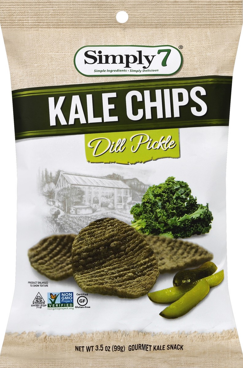 slide 3 of 3, Simply7 Kale Chips Dill Pickle, 3.5 oz