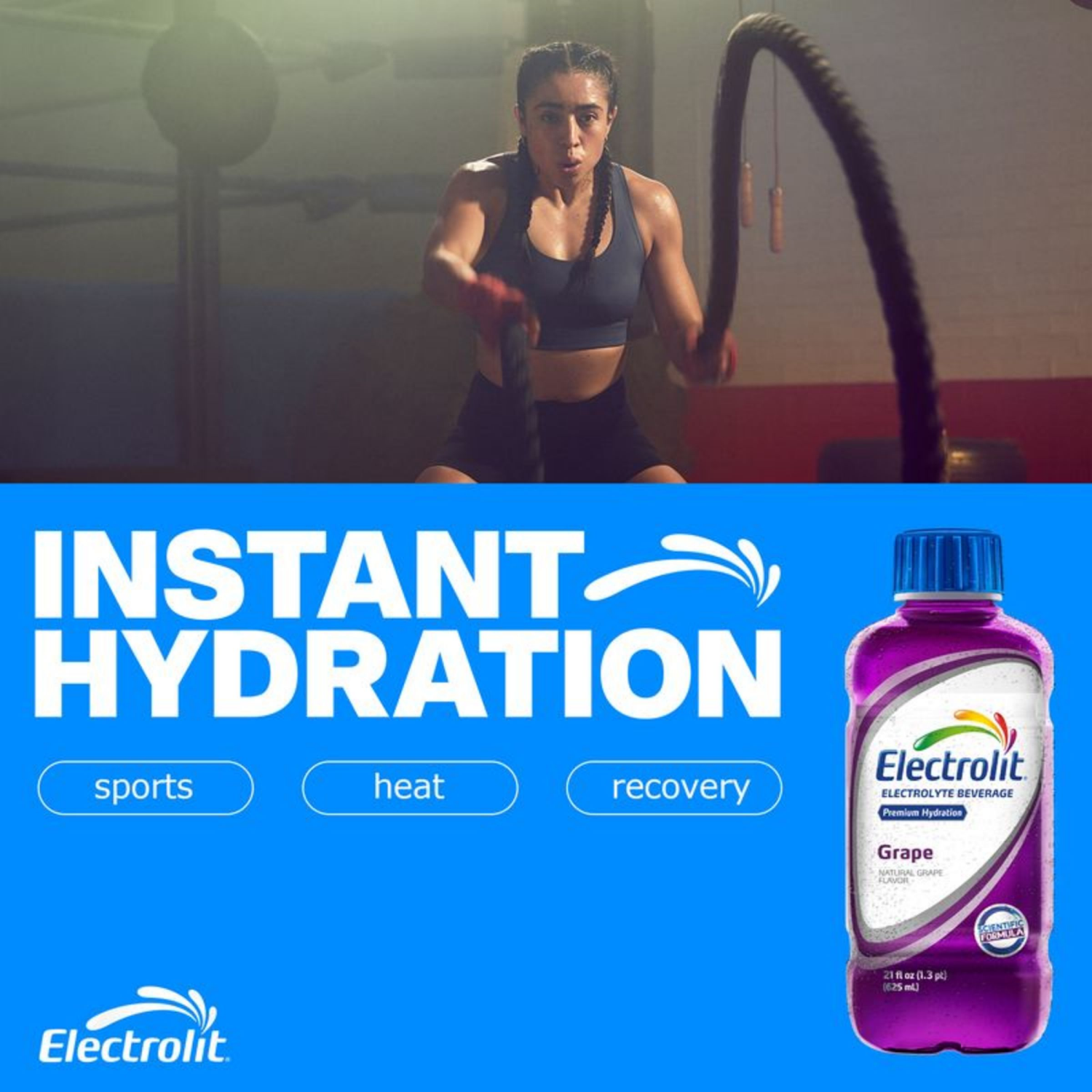 slide 3 of 4, Electrolit Premium Hydration Grape Flavored Electrolyte Beverage, 21 fl oz bottle, 21 fl oz