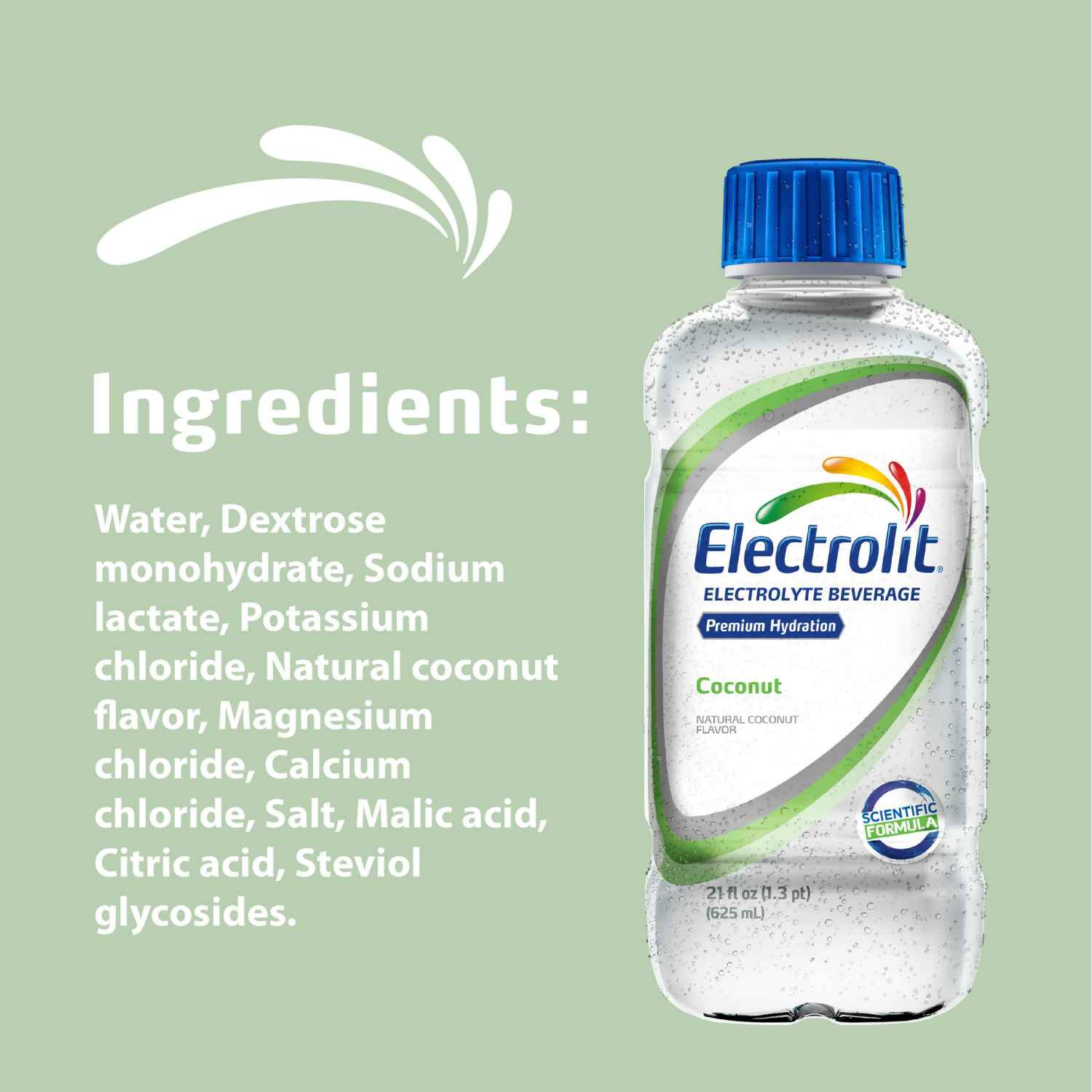 slide 2 of 4, Electrolit Premium Hydration Coconut Flavored Electrolyte Beverage, 21 fl oz bottle, 21 oz