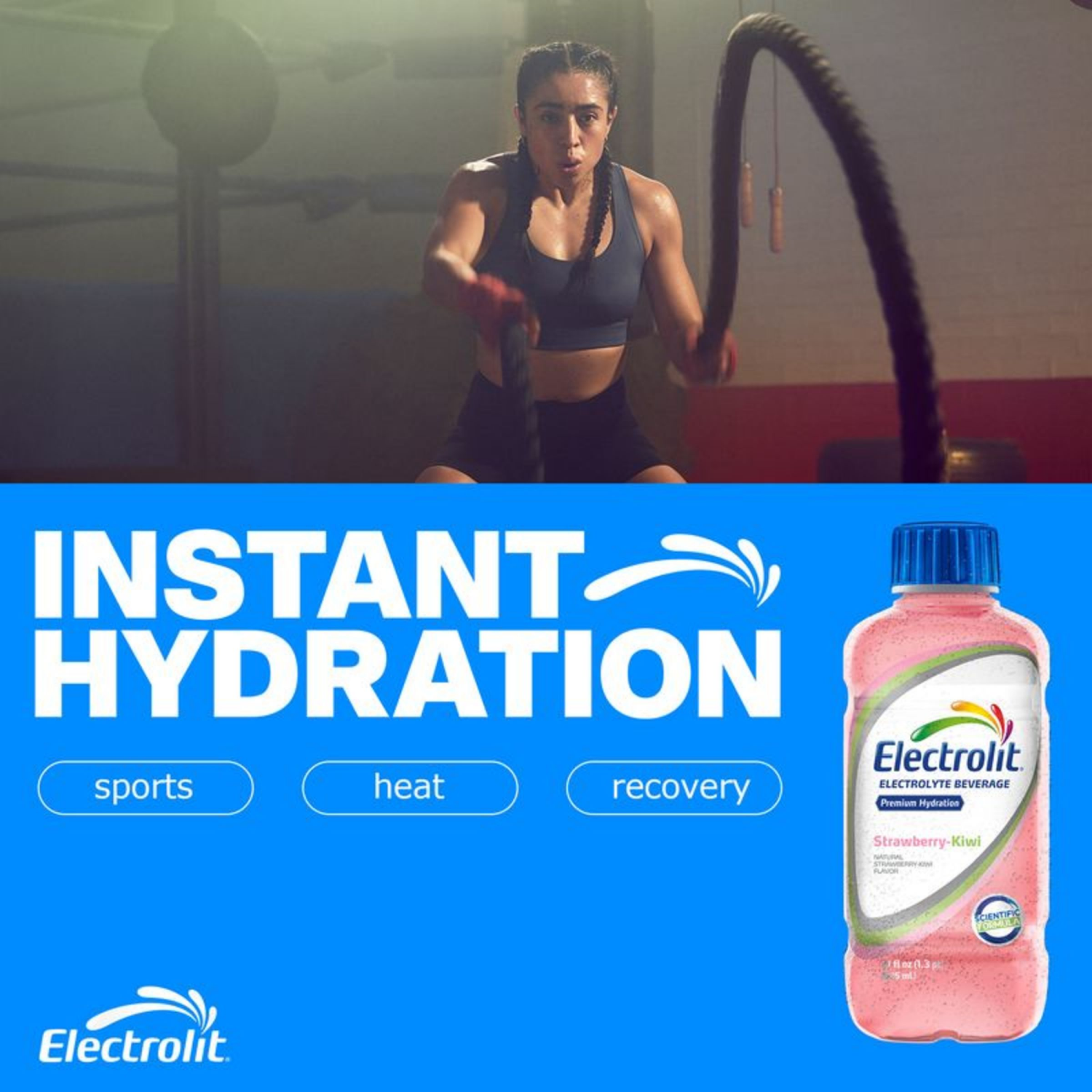 slide 3 of 4, Electrolit Premium Hydration Strawberry Kiwi Flavored Electrolyte Beverage, 21 fl oz bottle, 21 fl oz