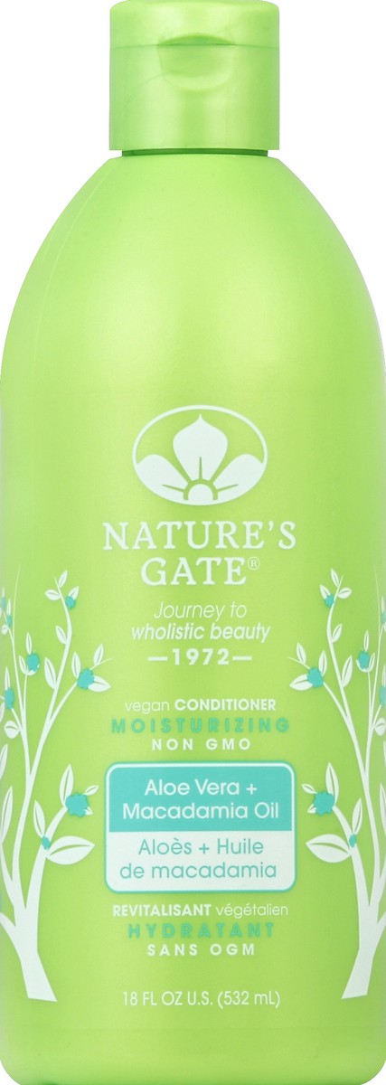 slide 2 of 2, Nature's Gate Conditioner For Dry Hair/Sensitive Scalp Aloe Vera & Macadamia Oil, 18 fl oz