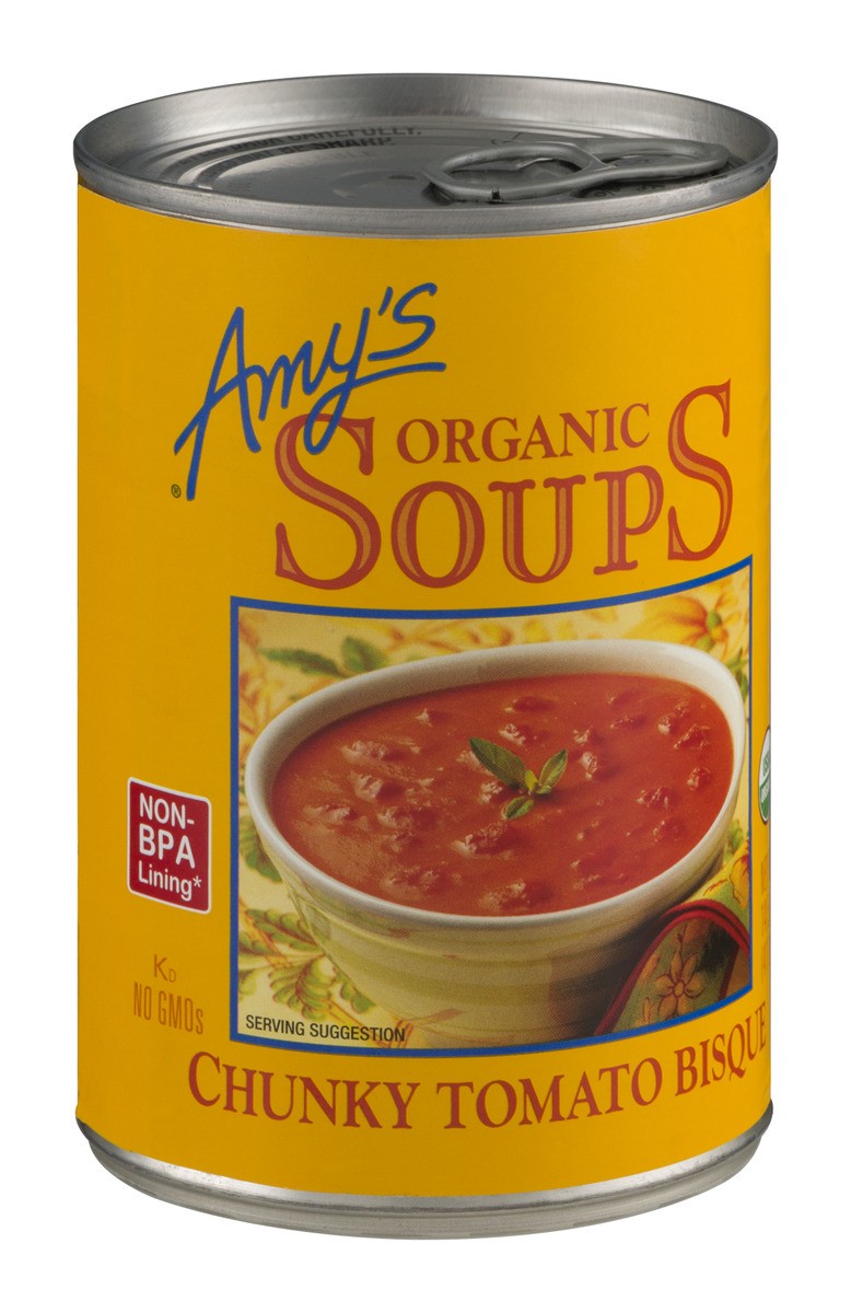 slide 4 of 8, Amy's Chunky Tomato Bisque Soup, Gluten Free, 14.5 oz