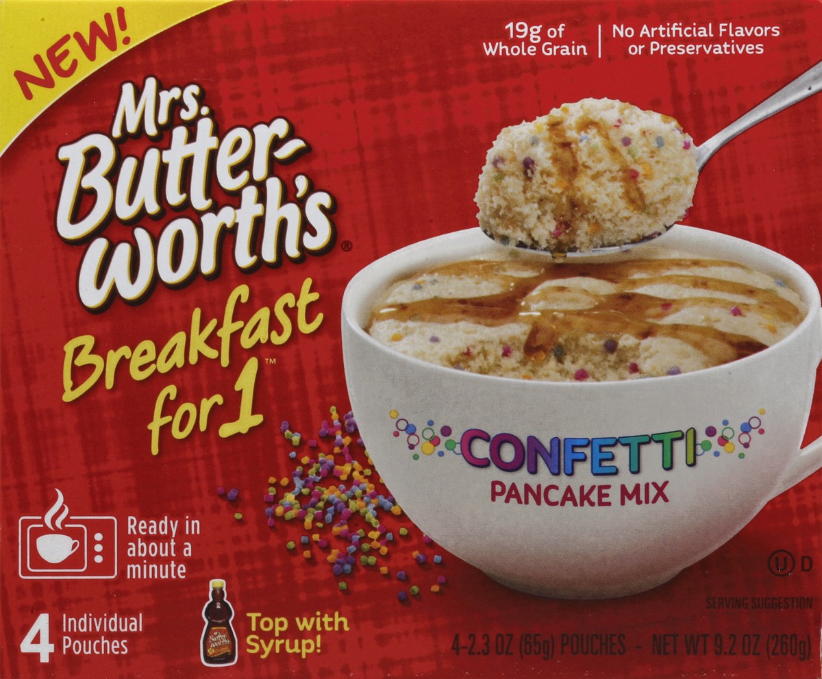 slide 4 of 4, Mrs. Butterworth's Pancake Mix, Confetti, 4 ct