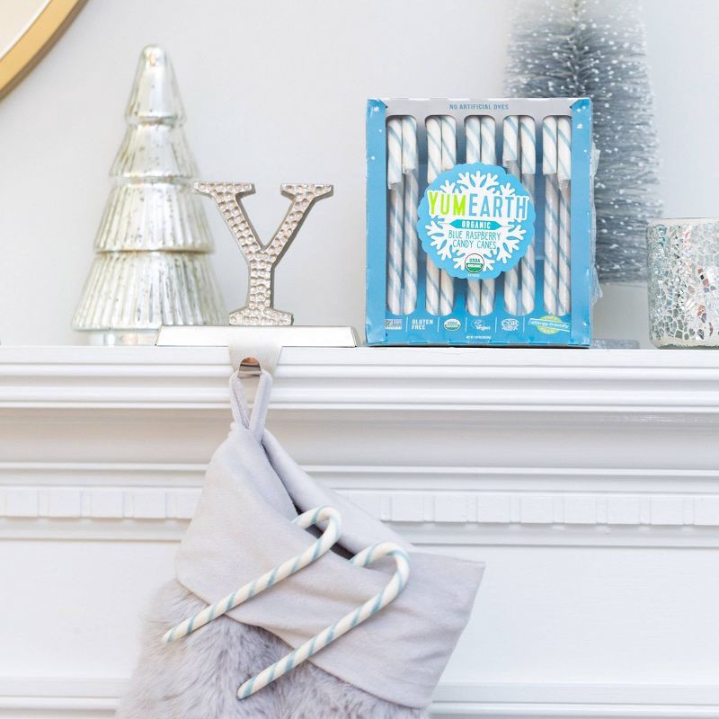 slide 3 of 7, YumEarth Christmas Blue Raspberry Organic Candy Canes - 4.94oz/10ct, 4.94 oz, 10 ct