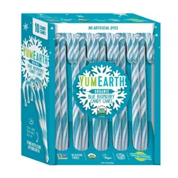 YumEarth Christmas Blue Raspberry Organic Candy Canes - 4.94oz/10ct