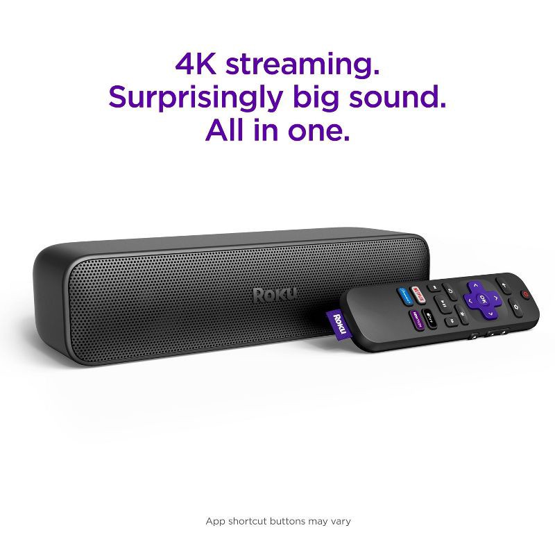 slide 2 of 11, Roku Streambar SE 2-in-1 TV Soundbar with Built-in Streaming, Premium Speakers, & Enhanced Speech Clarity: 4K Resolution, Wi-Fi 5, Voice Assistant, 1 ct