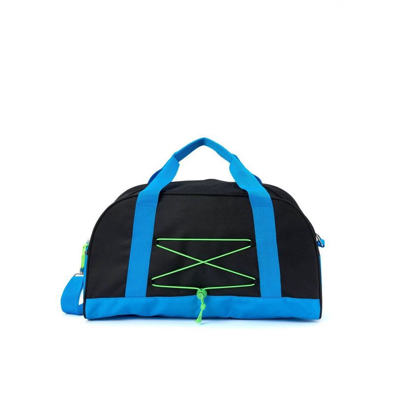 slide 2 of 4, Distributed by Vendor Kids' Elevated Overnighter Weekender Bag - Black/Blue, 1 ct