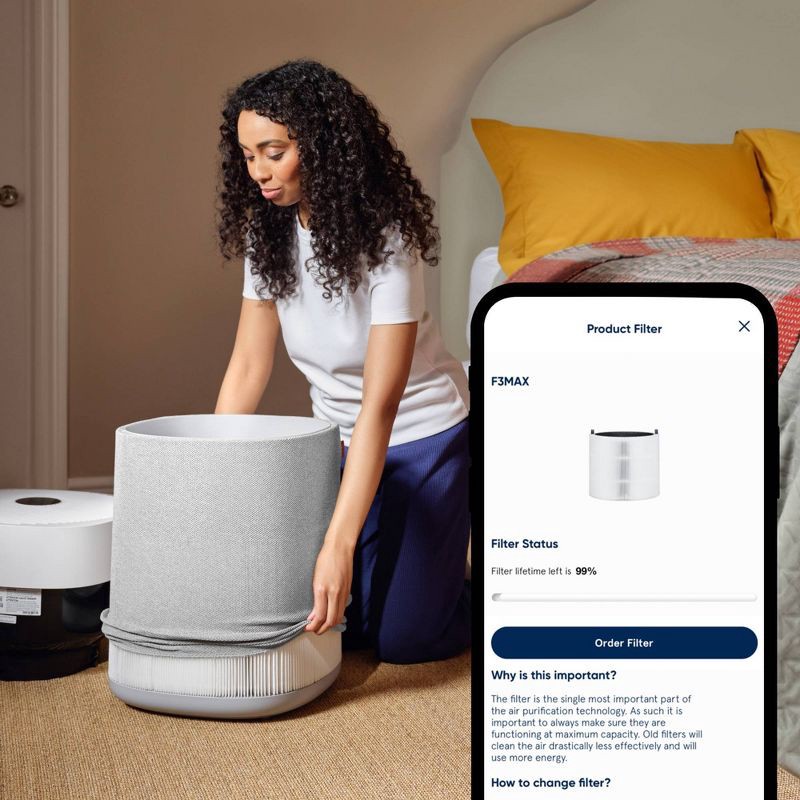 slide 3 of 3, Blueair F2MAX Replacement PAC Filter for 211i Max: HEPA Air Purifier Filter, Captures Allergens, Energy Star Certified, 1 ct