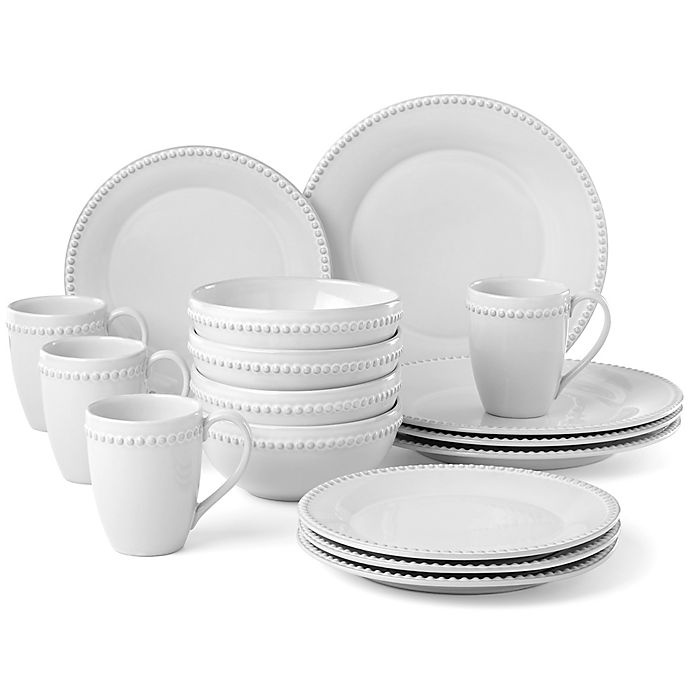 slide 1 of 1, Lenox French Carved Pearl Dinnerware Set, 16 ct