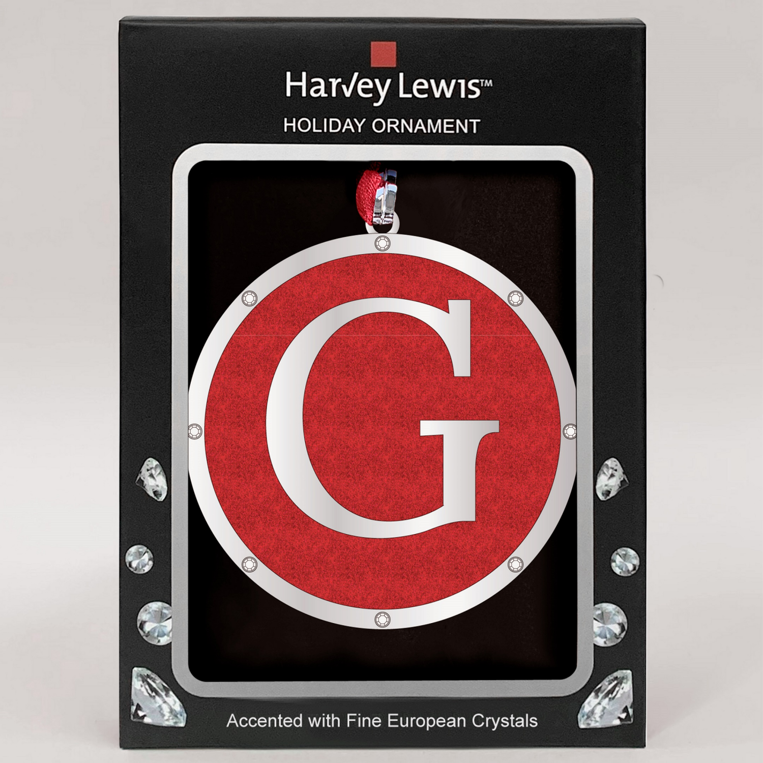 slide 1 of 3, ORNAMENT MONOGRAM G 3in H 2 AST, 3 in