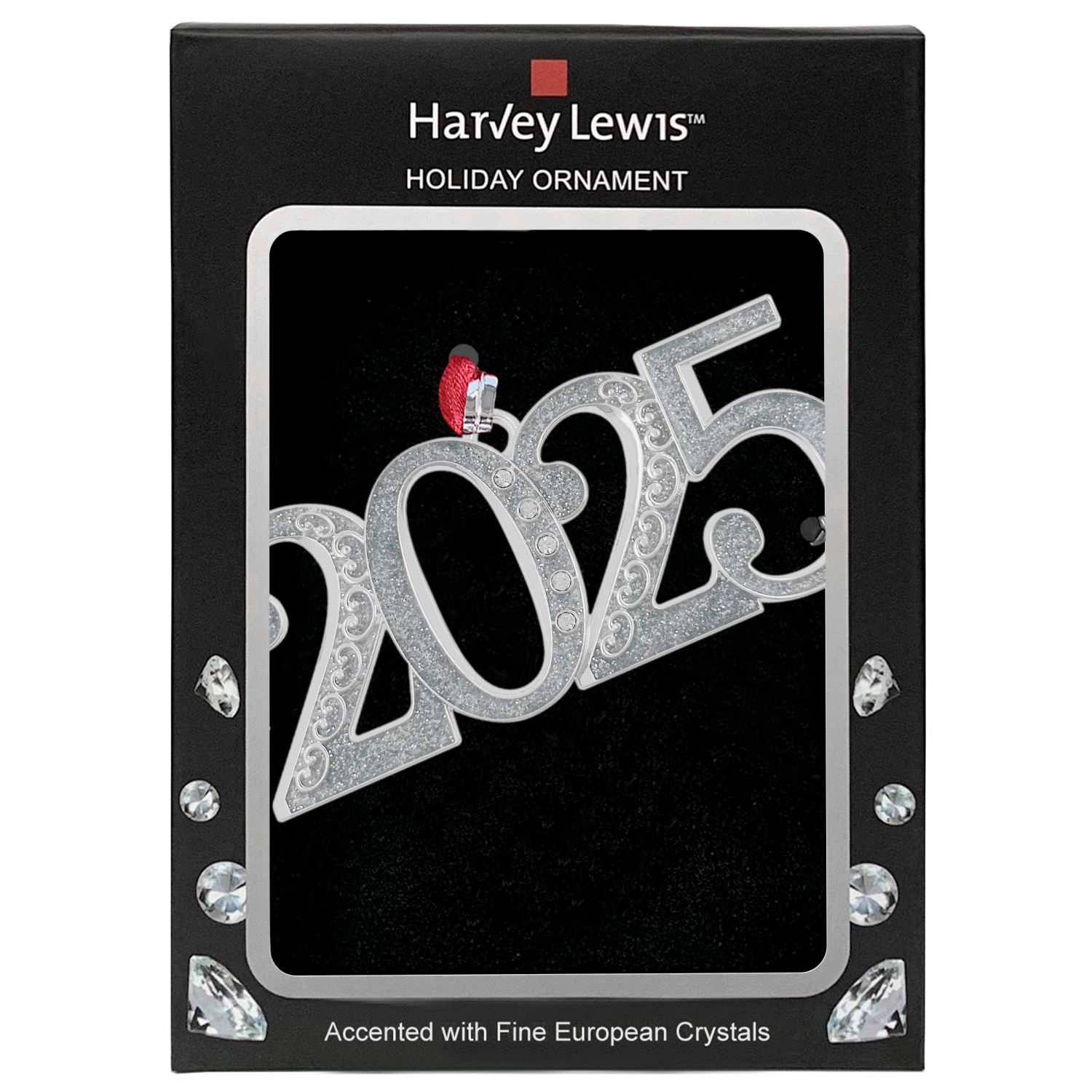 slide 2 of 3, ORNAMENT MONOGRAM 2024 3inH 2 AST, 3 in