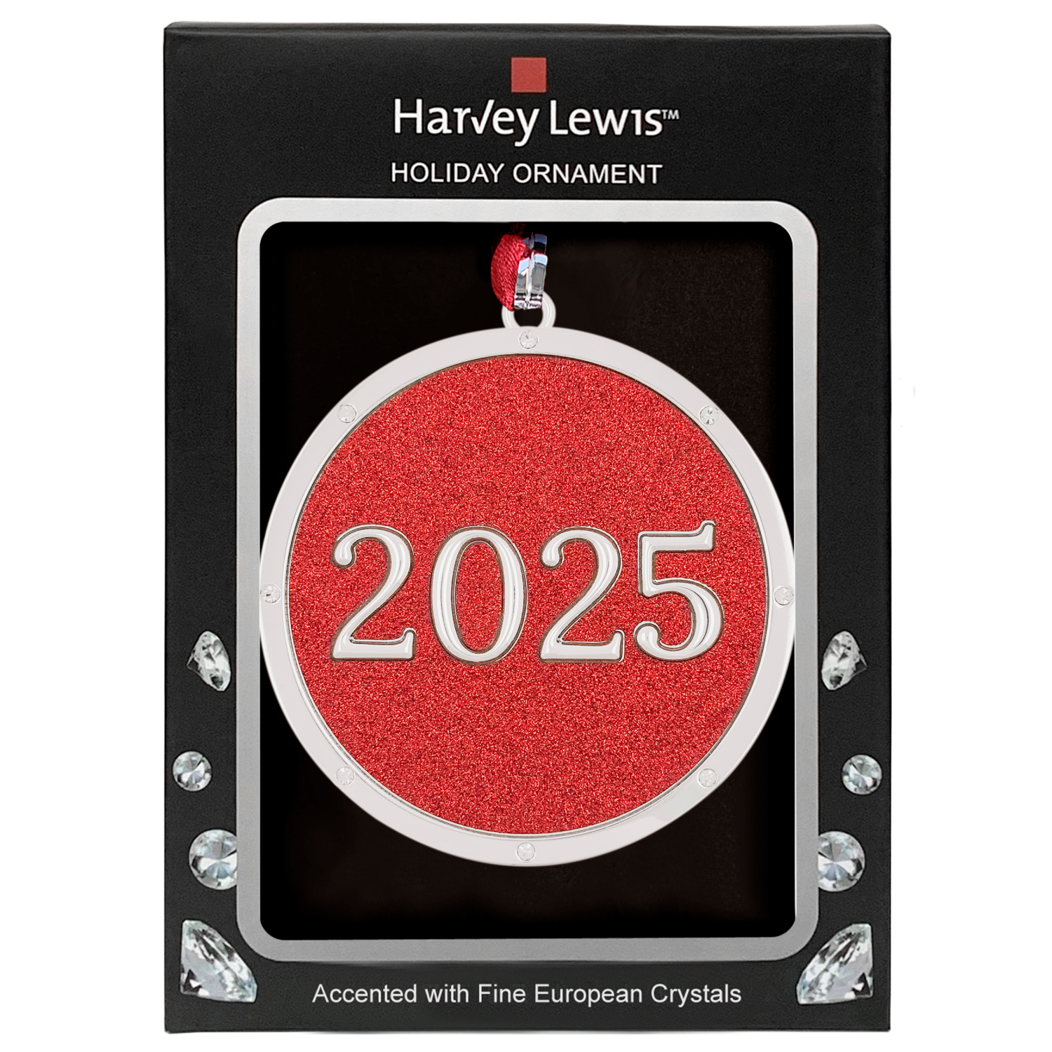 slide 3 of 3, ORNAMENT MONOGRAM 2024 3inH 2 AST, 3 in