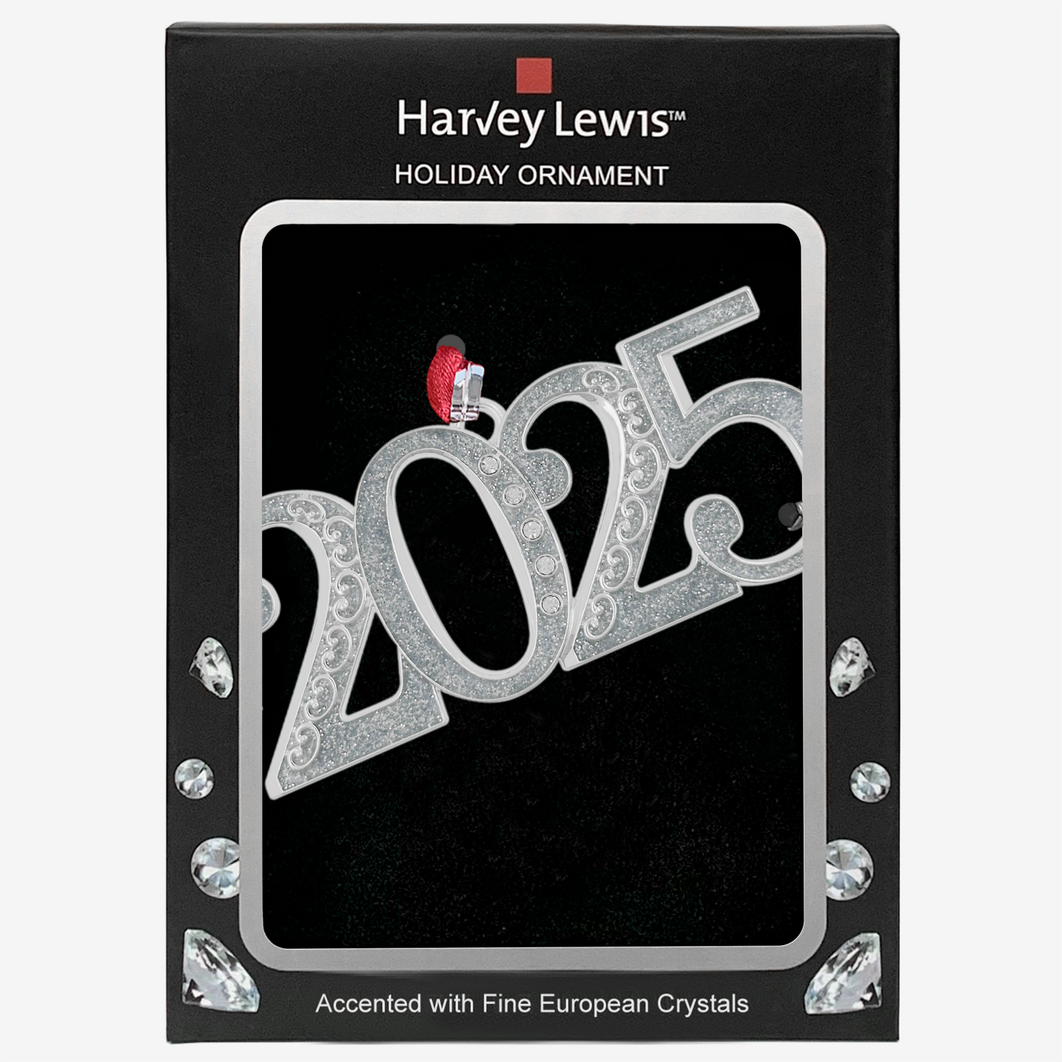 slide 1 of 3, ORNAMENT MONOGRAM 2024 3inH 2 AST, 3 in