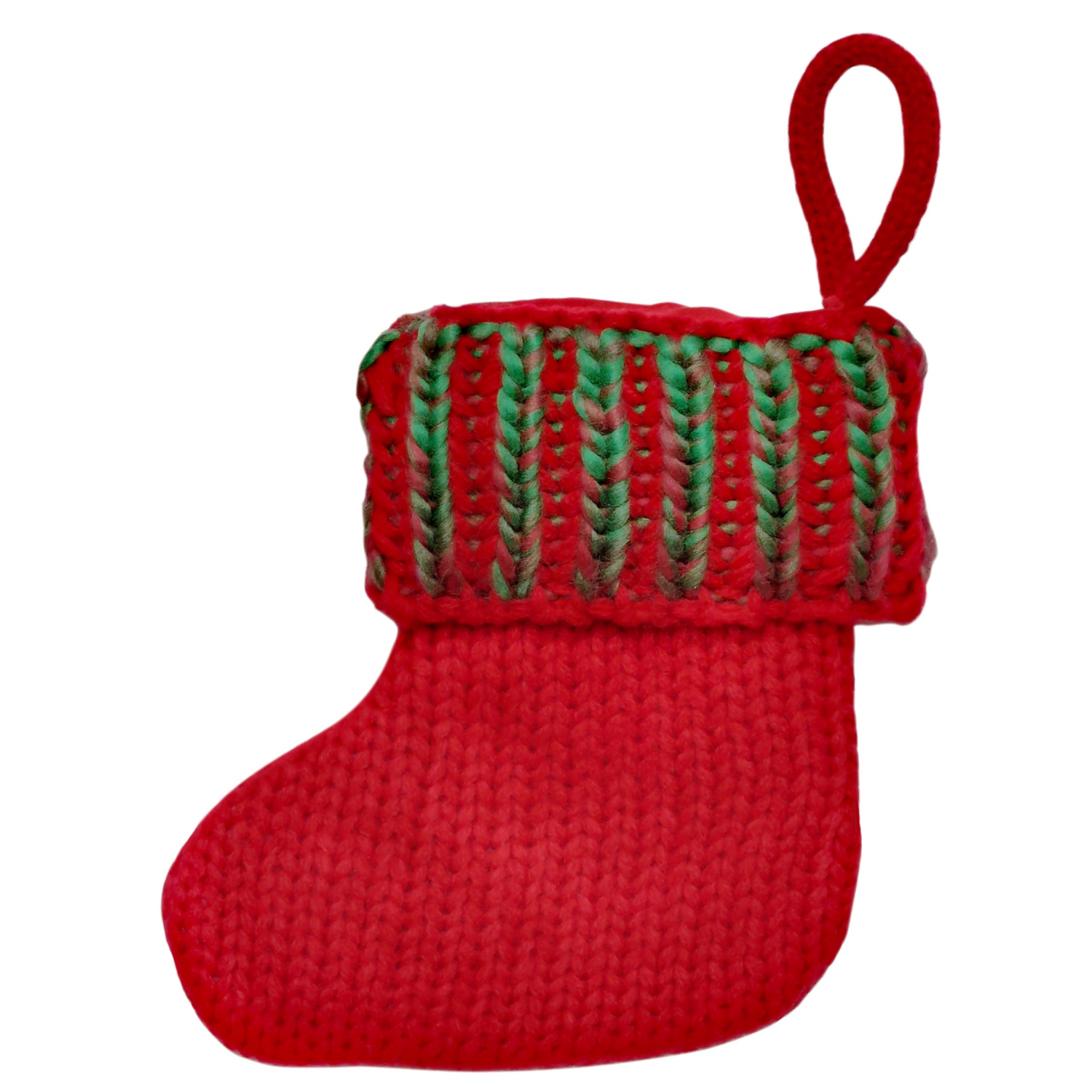 slide 8 of 8, Stocking Knitted With Mono Emb 8In, 8 in