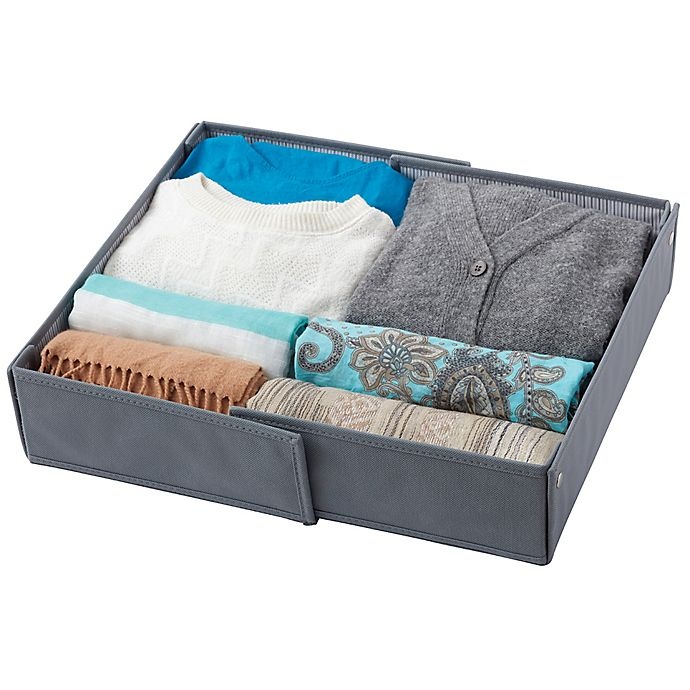 slide 2 of 4, Real Simple Expandable Drawer Organizer - Grey, 1 ct