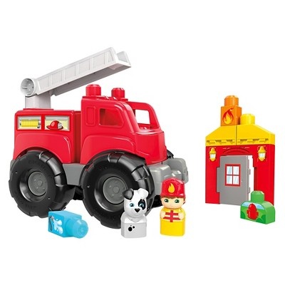 slide 1 of 7, Mega Bloks Fire Truck Rescue Building Set, 1 ct