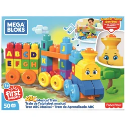 MEGA BLOKS ABC Musical Train Building Set - 50pcs