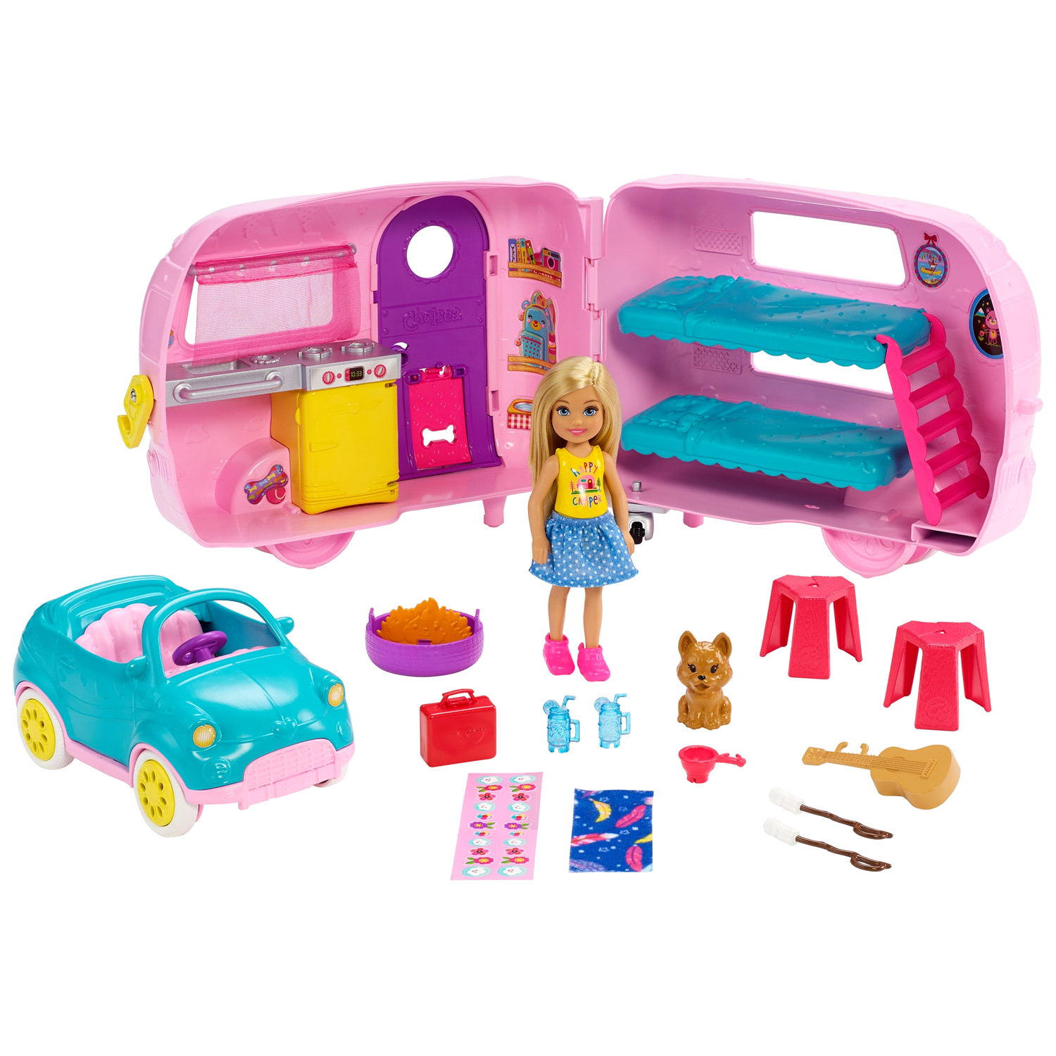 slide 1 of 5, Barbie 3+ Club Chelsea Camper Playset 1 ea, 1 ct