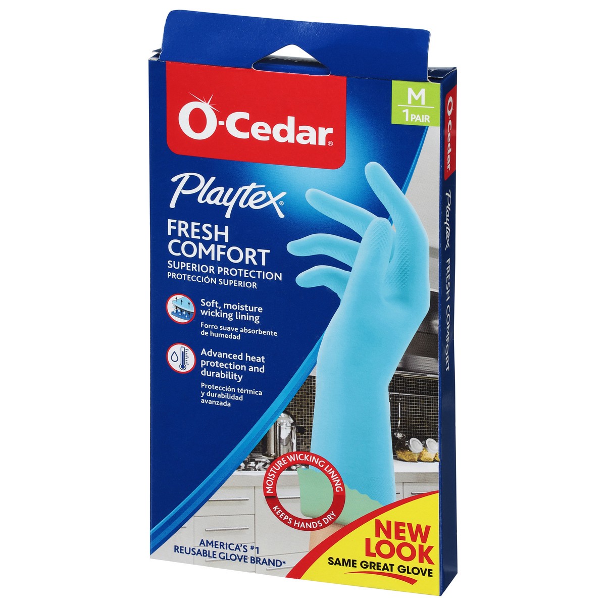 slide 3 of 9, O-Cedar O Cedar Gloves, Fresh Comfort, Medium, 1 ct